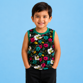 Kids Printed Sleeveless T-Shirt – Stylish Casual Wear for Boys & Girls