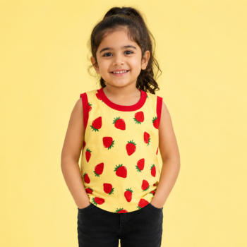 Kids Printed Sleeveless T-Shirt – Stylish Casual Wear for Boys & Girls