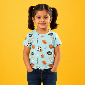 Kids Print T-Shirt – Stylish Printed Cotton Tee for Boys &